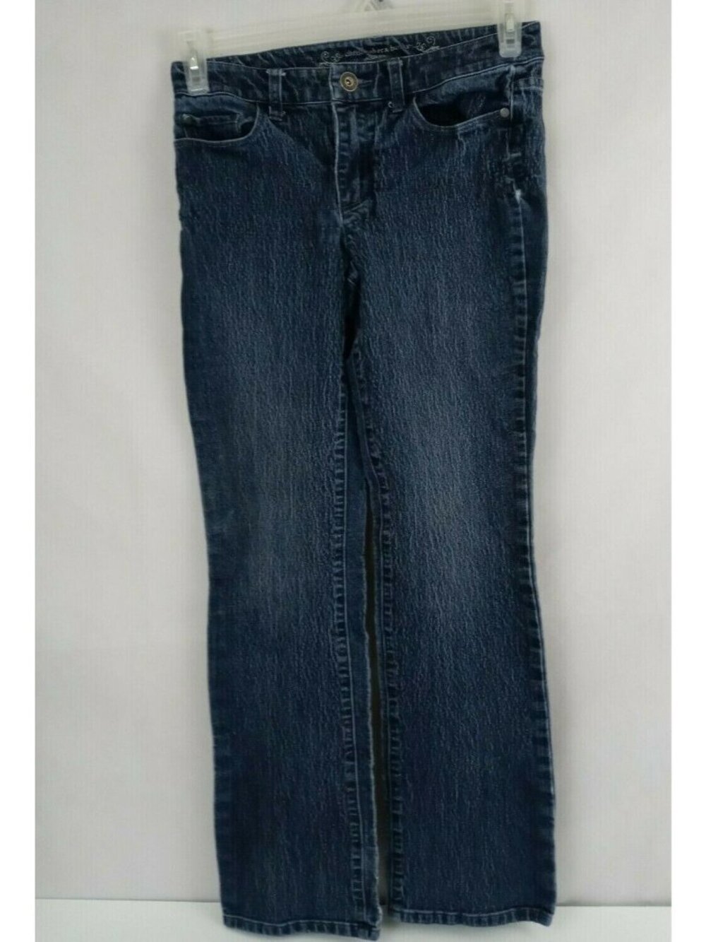 Christopher & Banks Modern Fit Dark Wash Distressed Jeans Size 4